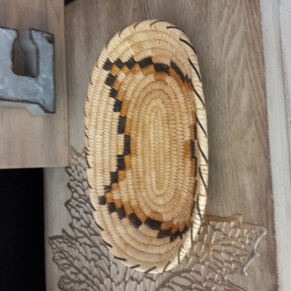 Vintage Native American Tohono O Odham Basket Star Oval Design - Picture 6 of 13
